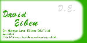 david eiben business card